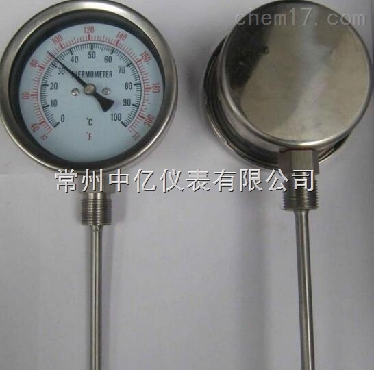 不(bu)鏽鋼雙金屬WSS-313徑(jing)向型雙金屬溫(wēn)度計廠家